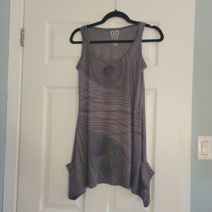 'Go Jeans Los Angeles' Peacock Feather Tunic, Size S
